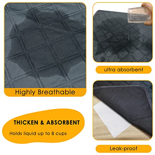 2 Pack Guinea Pig Cage Liners for C&C 2x3 Habitat Guinea Pig Bedding Washable | Super Absorbent | Waterproof | Non Slip | Reusable Guinea Pig Pee Pads for Small Animals Cages - 41.3" x 27.6" - color: Dark Grey, size: 41" x 28" (2 Pack)