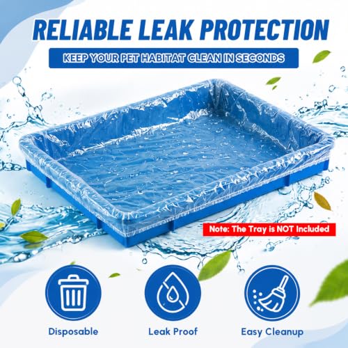 Tondiamo 150 Pcs Cage Liners for Small Animals Disposable Hamster Tray Clear Box Leak Proof Guinea Pig Cage Liner Bag Litter Toilet Film for Rabbit Bunny Hamster Hedgehog (Small) - size: Small