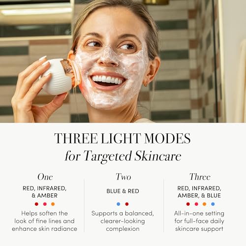 reVive Light Therapy Lux Collection Soniqué Mini, Rechargeable | Sonic Face Cleanser Brush, Medical-Grade Blue & Red Light Therapy for Face, Wrinkle Care, Water-Resistant - style: Lux Sonique Cleanser – Mini