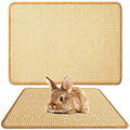 1PCS Rabbit Scratch Mat Natural Bunny Scratching Pad Claws and Teeth Care Rabbit Mats for Cages Rabbit Chew Toys for Bunny Pet Cage Bedding for Biting Sleeping Nesting, 24x16 - size: 24"x16"