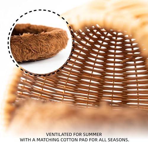 NEOUZA Sugar Glider Pouch Pet Glider Cage Sleep Bag for Small Animals Squirrels Marmosets Rats Hamsters, Metal Frame PP Rattan Durable Water Resistant Non Toxic Safe Material