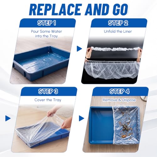 Tondiamo 150 Pcs Cage Liners for Small Animals Disposable Hamster Tray Clear Box Leak Proof Guinea Pig Cage Liner Bag Litter Toilet Film for Rabbit Bunny Hamster Hedgehog (Large) - size: Large
