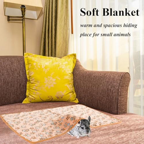 Grddaef 4Pcs Inch Guinea Pig Blanket, 30X20 Bunny Washable & Plush Flannel Sleeping Mats Pad Rabbit Bedding Cage Liners for Hamster Guinea Pig Chinchilla Hedgehog Ferret Small Animal - size: L-30 x 20 Inch