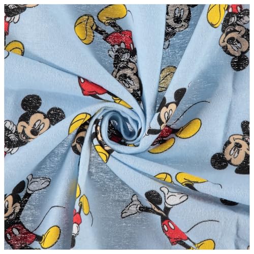 Disney Baby 4-Pack Receiving Blankets — 100% Cotton Flannel, 28" x 28" — Available in Mickey, Minnie, Pooh, Stitch or Angel — Soft Swaddle, Burp & Stroller Blankets — Gift-Ready with Ribbon Bow - color: Mickey Mouse Cool Poses
