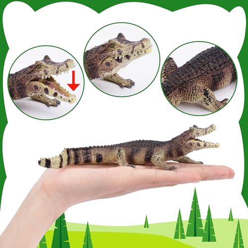 Toymany Reptile Animal Figurine Toys Set, 12 PCS Halloween Desert Amphibians Animal Figures with Komodo Dragon Lizard Snake Chameleon Rainforest Cold Blooded Animals Figures Party Favor for Kids - style: Reptile Animal Figurine