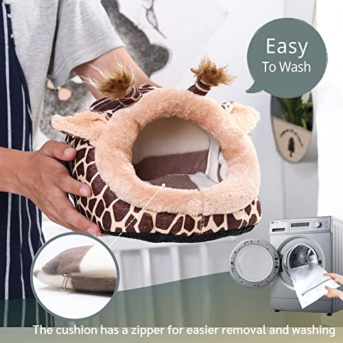 JanYoo Warmer Hedgehog Supplies Toys House Cage Accessories Bed Sleeping Bag (L,Giraffe) - color: 1-Giraffe, size: L