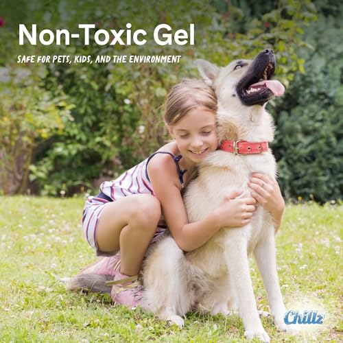 The Green Pet Shop Chillz Gel Mat, Large - Pressure-Activated Cooling Pad for Pets 25-50 lbs - Non-Toxic, No Water or Refrigeration Needed - Ideal for Home, Travel & Crates - size: L