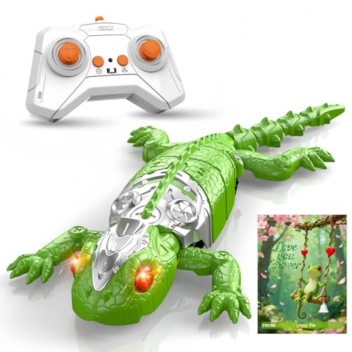 2026 Wall Crawler Gecko, Rechargeable Remote Control Robot Kids Toys, Gecko Wall Climbing Toy for Kids, Birthday, Easter, Christmas & Festival Gifts for Boys, Girls | Wall Climbing Toy with Gift Card for Kids, Boys, Girls, Halloween Toys, Birthday Gift (G