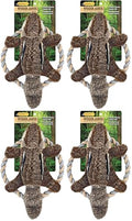 RUFFIN' IT Rhode Island Textile Woodlands Chipmunk Plush Dog Toy with Rope Chew Ring, Mutli, 8.5 inch (Pack of 4), All Breed Sizes - size: Small (Pack of 4), style: Chipmunk