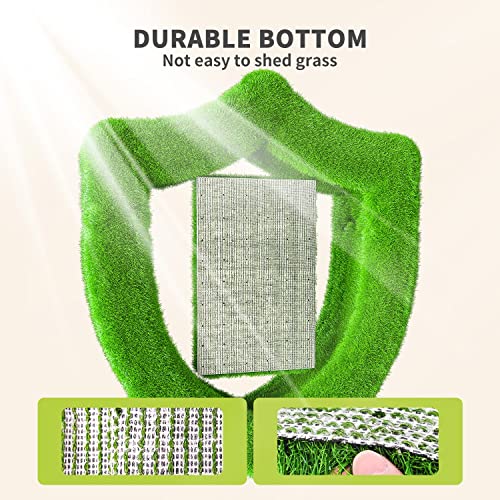 LOOBANI Artificial Grass, Realistic Fake Grass with Drainage Holes, 3x5ft | Synthetic Turf Grass Indoor Outdoor, Replacement Grass Mat for Dog Potty Training, Balcony, Garden and Landscape Decoration - size: 3 Feet x 5 Feet