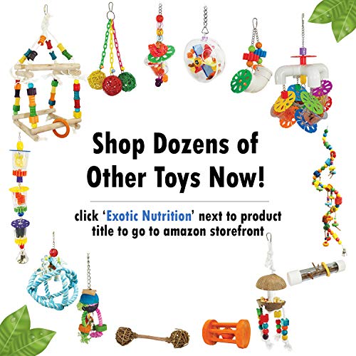 Jungle Canopy Toy Bundle - Colorful Interactive Climbing Forage Cage Accessory Toy Set - for Sugar Gliders, Rats, Ferrets, Hamsters, Squirrels, Parrots, Birds, Marmosets, Degus, Monkeys & Small Pets