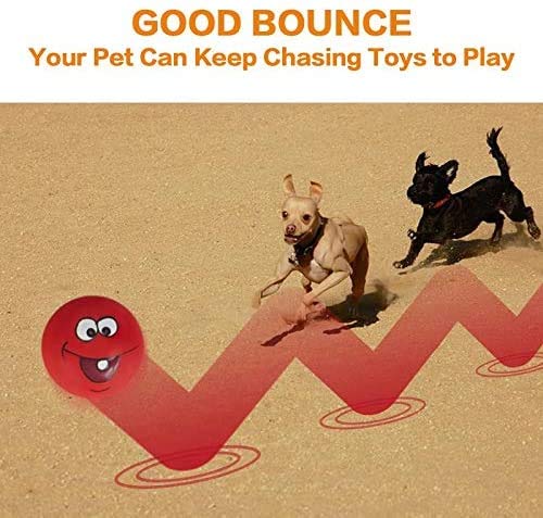 Dog Toy Squeaky Dog Toys Funny Face Chewing Latex Rubber Soft Fetch Play Interactive Dog Balls for Puppy Small Medium Pet Dog (6PCS) - color: Different Face
