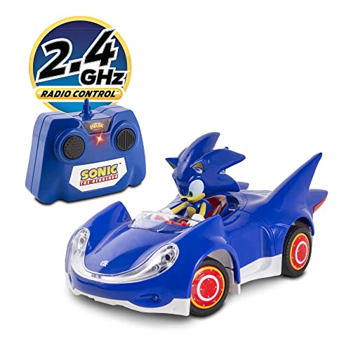 NKOK Sonic & Sega All-Stars Racing RC Car 1:28 Scale 2.4GHz, Ages 6+ | Officially licensed Sega Sonic the Hedgehog - 6.5" compact design - rubber tires - up to 150 ft range - ages 6+