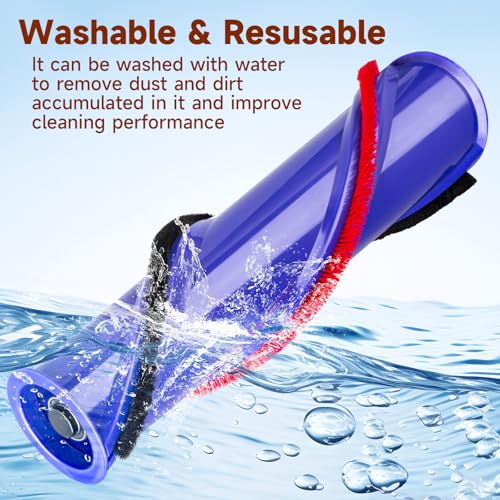 For Dyson V6 Replacement Parts: Brush Roller For Dyson V6 Roller Brush Replacement Animal Absolute Cordless Vacuum Attachments, Part No. 966821-01, 966084-01 (4-Prong, tip is 45mm)