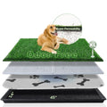 HQ4US Dog Grass Pad with Tray, Odor Free Grass Pee Pad for Dog Litter Box | Extra Large Indoor Dog Potty Tray with Grate, Artificial Grass Fast Drainage, Hemmed Edge, Reusable Puppy Pads for Balcony - size: X-Large - 45”×34” for 60-100lbs Dog