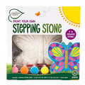 Creative Roots Mosaic Butterfly Stepping Stone Kit, Includes 7-Inch Ceramic Stepping Stone & 6 Vibrant Paints, Paint Your Own Stepping Stone, DIY Stepping Stone for Kids Ages 8+ White - style: Butterfly