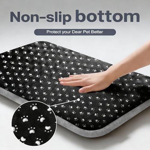 Dog Bed Mat, Reversible Crate Pad & Cute Dog Bed - Machine Washable Kennel Mat with Ultra Soft (Big&Small Stars Gray, 24" L*18" W*1.5" Th) - color: Big&Small Stars Gray, size: 24"L*18"W*1.5"Th
