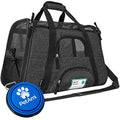 PetAmi Airline Approved Pet Carrier Cats Small Dogs, Small Heather Charcoal | Soft Sided TSA Travel Bag, Sherpa Bed, Breathable Mesh Ventilation, Collapsible Bowl, Fits Under Seat, Up to 18 lbs - color: Charcoal, size: Small - 17"L x 10.2"W x 11.2"H