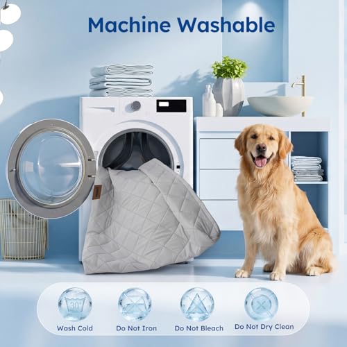 ZOMISIA Cooling Dog Bed for Crate, Q-Max>0.5 Cooling Mat with Removable Washable Cover, Orthopedic Egg Crate Foam Summer Pad for Extra Large Dogs, 41x27 Inch, Grey - size: 41x27"(XL-Crate)
