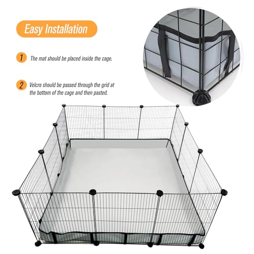 DZWLKJ Guinea Pig Cage Liner Tarp Bottom Waterproof and Washable Base Also for Rabbits, Bunny, Chinchesillas, Hedgehog, Ferrets and Other Small Animals(36x36 inches) - size: C&C 3x3(36x36 inches)