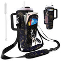 Stanley Carrier Bag for Stanley 40oz/30ozTumbler with Phone with 2 Adjustable Strap,3 Pockets Bottle Stanley Cup Carrier Bag & Case,Accessories for Hiking Travelling - color: Starry Sky