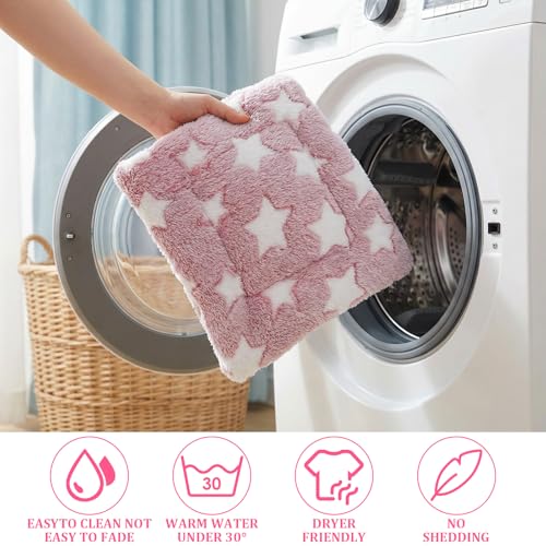 2 Pack Bunny Bed, 11.8 x 7.9 Inch Rabbit Bed Soft Warm Small Animal Beds Mat Cozy Washable Blanket Plush Rabbit Sleep Beds for Rabbits, Guinea Pig, Hamster, Chinchilla, Hedgehog