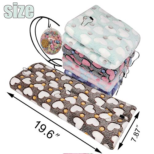 LEFTSTARER Hanging Tunnel for Small Animals Guinea Pig Accessories Sugar Glider Cage Accessories Hamster Rat Toys Ferret Hammock（Heart-Grey） - color: Grey