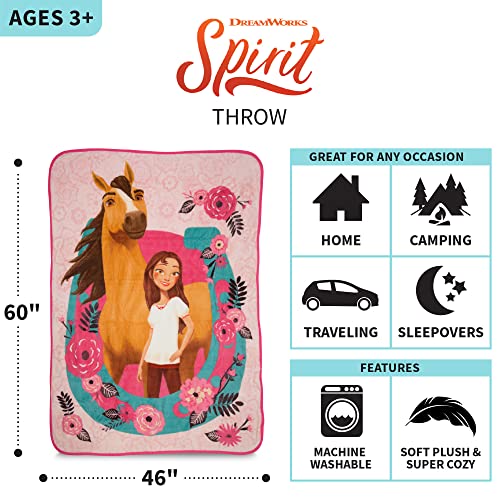 Franco Kids Bedding Super Soft Micro Raschel Throw, 46 in x 60 in, Spirit Riding Free - color: Spirit Riding Free, size: 46 in x 60 in