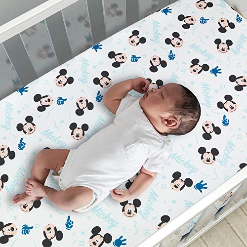Lambs & Ivy Disney Baby Forever Mickey Mouse 3-Piece Blue Crib Bedding Set - color: Forever Mickey Mouse