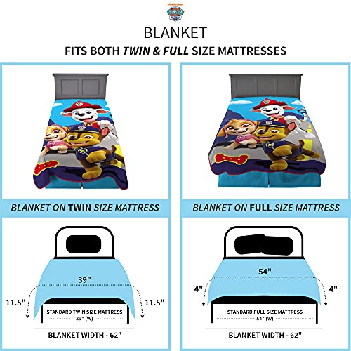 Franco Kids Bedding Super Soft Plush Micro Raschel Blanket, 62 in x 90 in, Paw Patrol - color: Paw Patrol, size: 62 in x 90 in