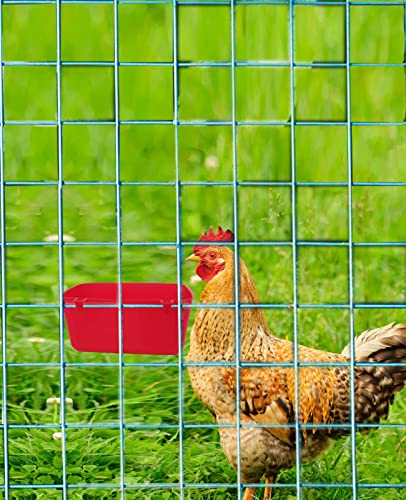 Feeder Waterer Chicken Food Water Cage Cups Puppy Cat Hanging Feeding Dish Rabbit Coop Bowl Watering Container Treats Drinker for Pigeon Bird Bath Basin Hamster Bed (21 FL.OZ. Pack of 6)