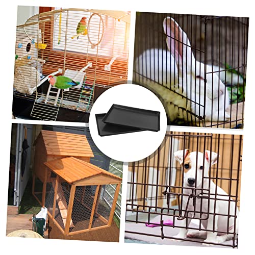Beavorty Dog Crate Tray Replacement 16.92X12.99X0.98 Inch Leakproof Plastic Bottom Pan for Small Dog Kennels Bird Cage Tray Easy to Clean 2 Pack - size: 46x30cm