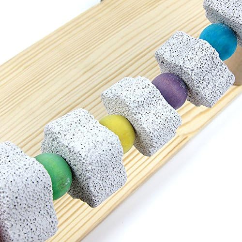 Hypeety Wooden Bird Perch Platform Pet Natural Chewing Toys Health Cage Accessories for Mouse, Chinchilla, Rat, Gerbil, Guinea-Pigs, Dwarf Hamster - color: Chewing Toy