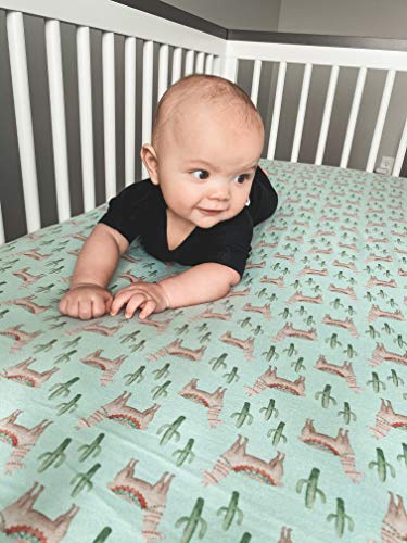 Premium Fitted Knit Crib Sheet/Toddler Sheet Cusco by Copper Pearl - color: Cusco