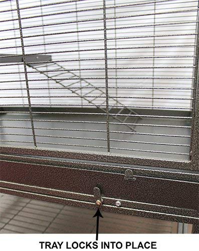 Durable All-Metal Mansion Cage for Chinchillas, Rats, Ferrets, Degus (2-Level) - size: 2-Level Cage