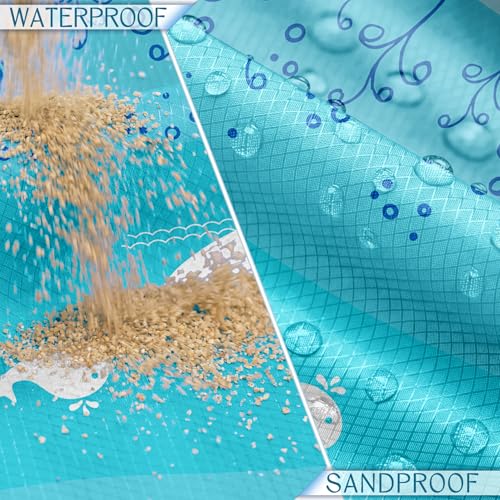 BYDOLL Beach Blanket Waterproof Sandproof,78''X81''/78''X110'' Large Sand Free Oversized Lightweight Sand Resistant Blanket, Picnic Mat for Beach Travel Camping Hiking Essentials - color: Boho Sea, size: 78''X81"