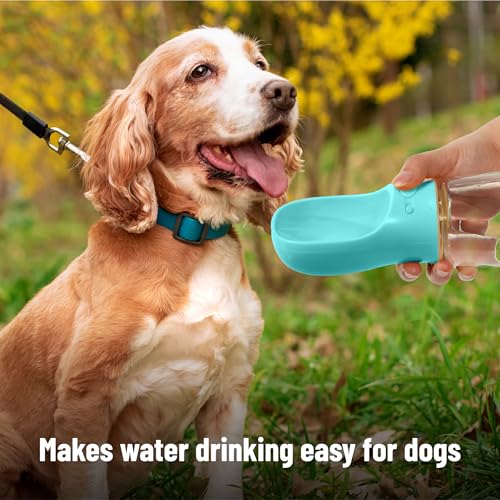 Mr. Pen- Portable Dog Water Bottle, 19 oz, Large | Leak Proof Puppy Water Dispenser with Drinking Feeder for Pets, Outdoor Walking, Hiking, Travel, Not Dishwasher Safe - color: Aqua