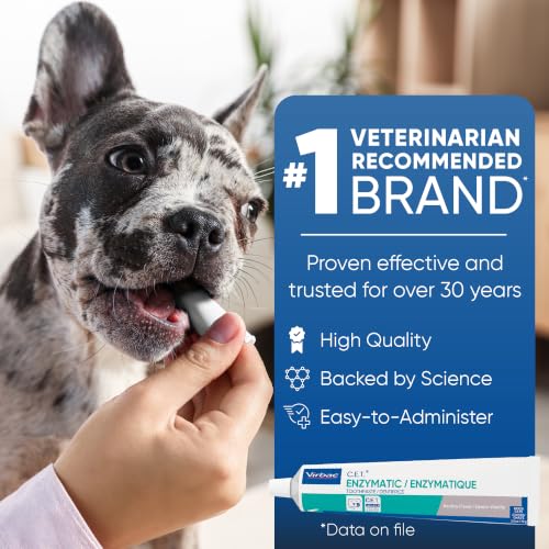 C.E.T. Enzymatic Toothpaste for Dogs and Cats, Poultry, 2.5oz | Plaque and tartar control for fresh breath, pet dental care toothpaste, Dual enzyme system, poultry flavored toothpaste - size: 2.5 Ounce (Pack of 1)