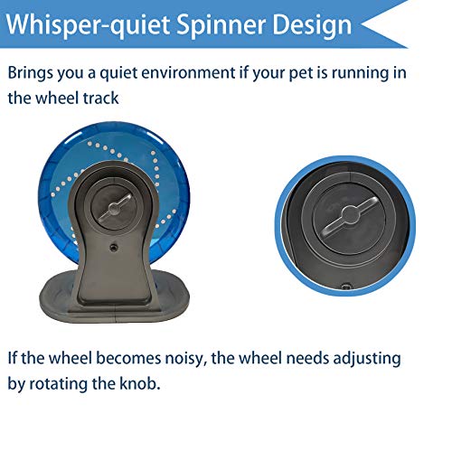 Hamster Exercise Wheel, Silent Spinner Hamster Running Wheels, Diameter 6.7 inch, Blue - color: Blue, size: 6.7 Inch