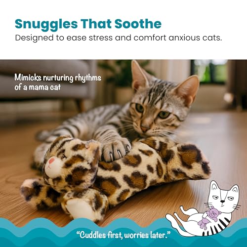 Catstages Calming Kitty Pal Cat Toy - Plush with Purring, Heartbeat, Warmth & Vibration for Anxiety Relief in Kittens and Cats - color: Calming Kitty Pal