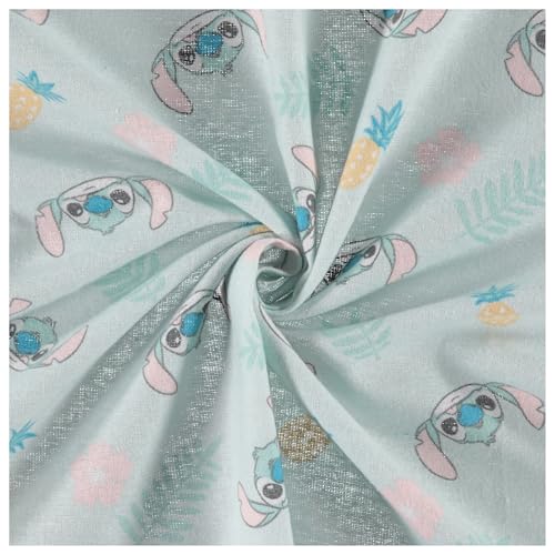Disney Baby 4-Pack Receiving Blankets — 100% Cotton Flannel, 28" x 28" — Available in Mickey, Minnie, Pooh, Stitch or Angel — Soft Swaddle, Burp & Stroller Blankets — Gift-Ready with Ribbon Bow - color: Stitch
