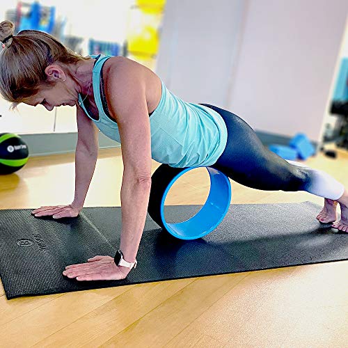 Body Sport Yoga Wheel, 5 in. x 12.6 in. – Yoga Fitness Equipment – Cushioned Back Roller and Stretcher – Companion Accessory for Stretching and Flexibility – Yoga Pose Support Aid