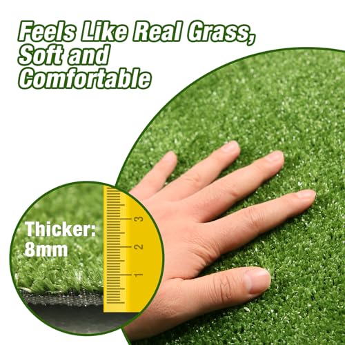 GLOBREEN Fake Grass Pee Pads for Dogs Potty Training, 2 PCS Replacement 2FT X 6FT Artificial Turf Outdoor Rugs for Pets Patio Balcony, with Drainage Hole - size: 2FTX6FT-2pack