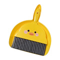 1Pc Small Dust Pan and Brush Set,Cute Yellow Mini Broom and Dustpan Set | Small Dust Pan Mini for Tabletop Debris,Keyboards&Clean Pet Cages Guinea Pig Cage