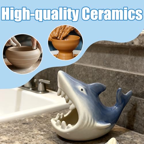 Shark Shaped Ceramic Bowl, Cute Ocean-Themed Storage Container, Versatile Organizer for Jewelry, Candy, Snacks