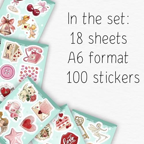 100Pcs Coquette Stickers and Decals for Laptop - Pink Aethetic Stickers for Water Bottle - Coquette Gifts - Gift for Women & Men - color: Coquette Stickers