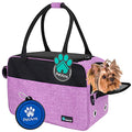 PetAmi Dog Purse Carrier for Small Dogs Cats, TSA Airline Approved Soft-Sided Pet Carrier with Pockets, Ventilated Travel Tote Bag with Bed & Shoulder Strap, Puppy Kitten, Max 12 lbs, Purple - color: Purple