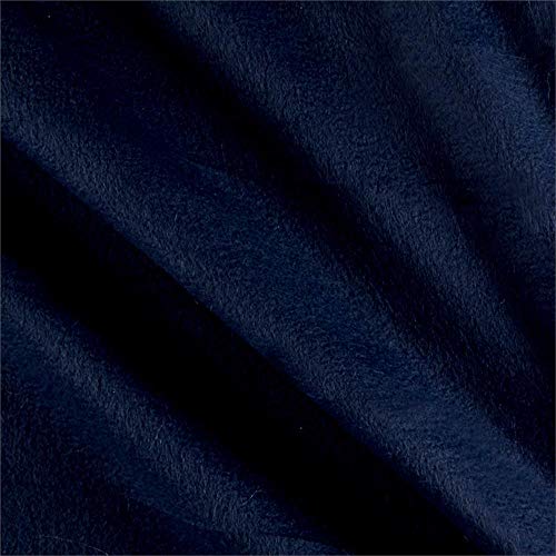 Polar Fleece Solid Navy, Fabric by the Yard - color: Navy