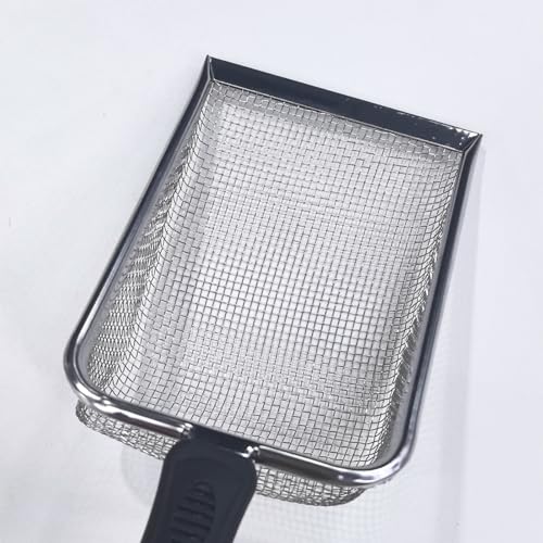 Cat Litter Scoop with Stainless Steel Mesh, 2.8mm Hole | Kitty Litter Scoop, Deep Shovel, Kitten Pooper Lifter, for Cat Litter, Chicken Coop Sand, Beach Sand