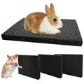 Hamiledyi Rabbit Scratch Foot Pads - 4 Pcs Small Animal Lava Grinding Teeth Stone for Bunny, Hamster, Guinea Pig, Rat, Gerbil, Chinchilla & Hedgehog - color: BlackS-4PCS